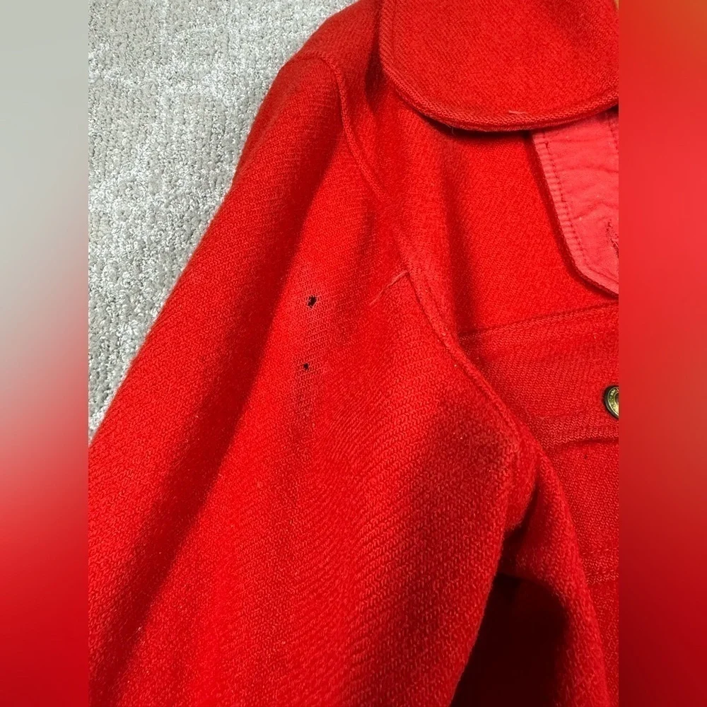 Vintage Woolrich Woolen Mills 1950s Mens Red Hunting Jacket Mens Size 38